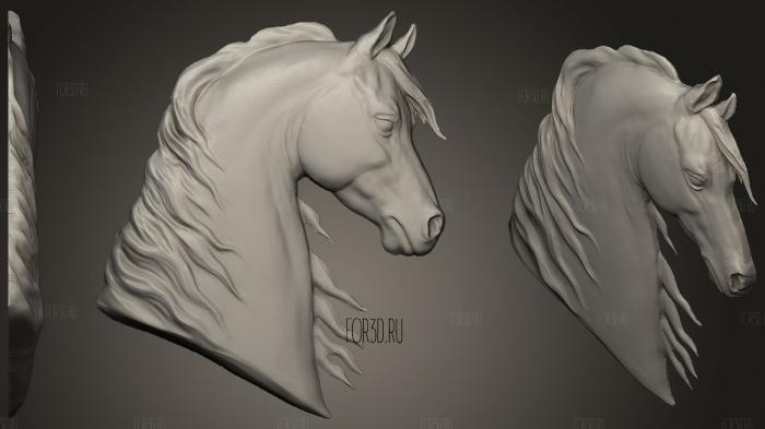 Голова лошади2 3d stl модель для ЧПУ